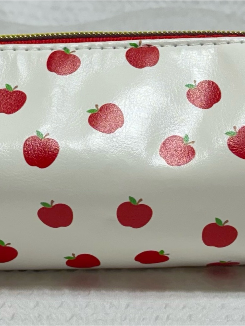 Pencil pouch White Apple-Print Women's Zip Pouch